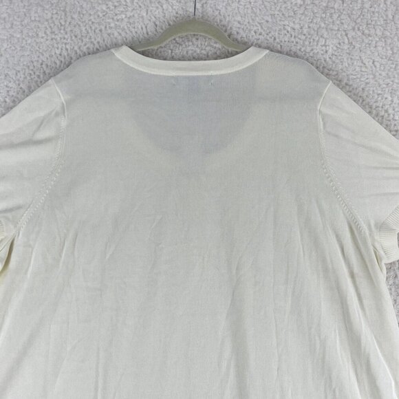 Lands' End Outfitters Ivory Short Sleeve Knit Shirt Womens Pullover Size 4X - Picture 15 of 16